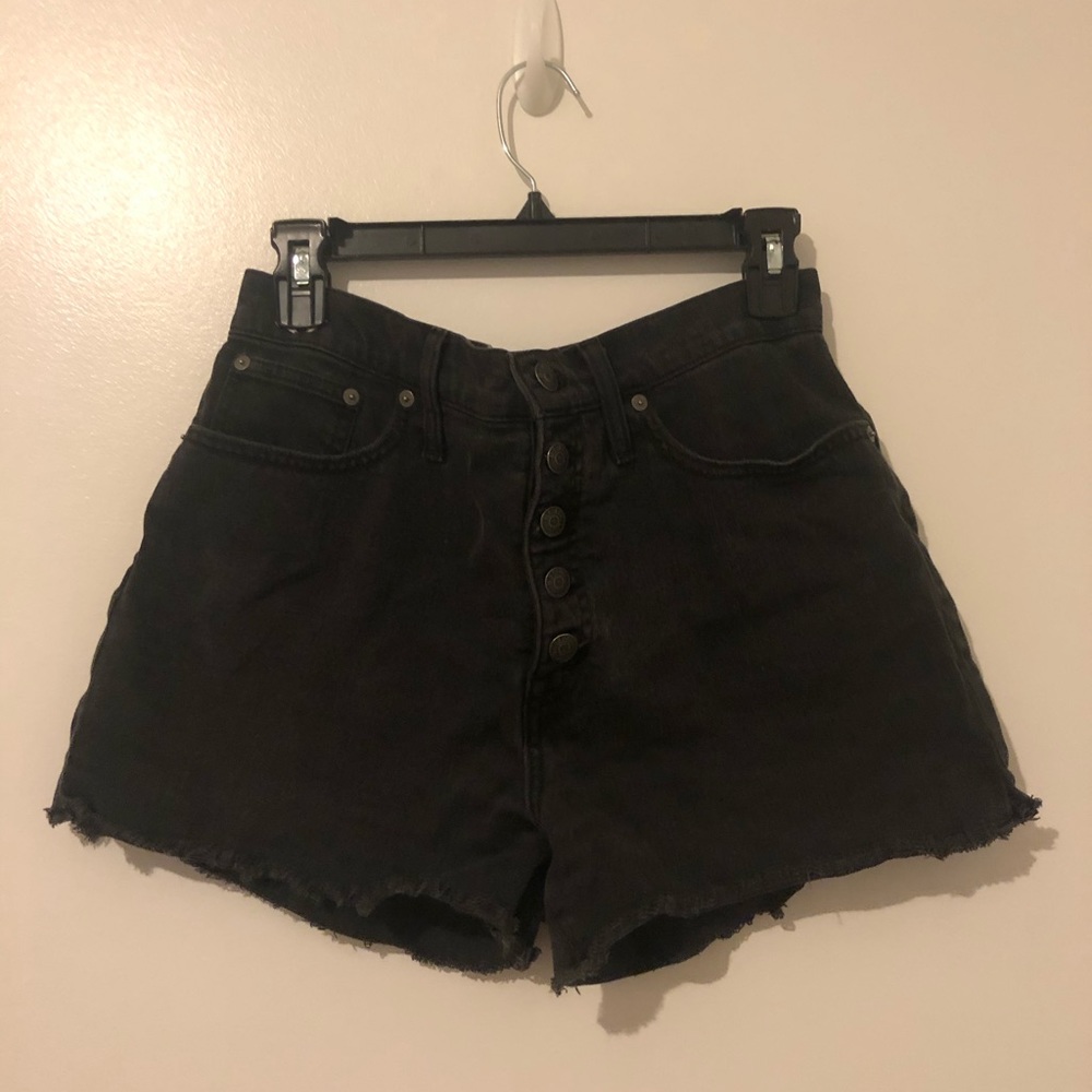 Madewell black denim shorts